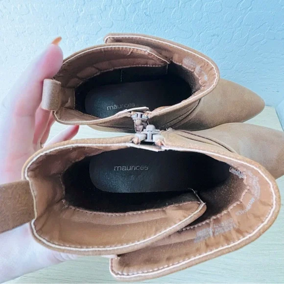 Maurice’s Claire Brown Pointed Toe Ankle Boots Size 10M - Picture 6 of 8